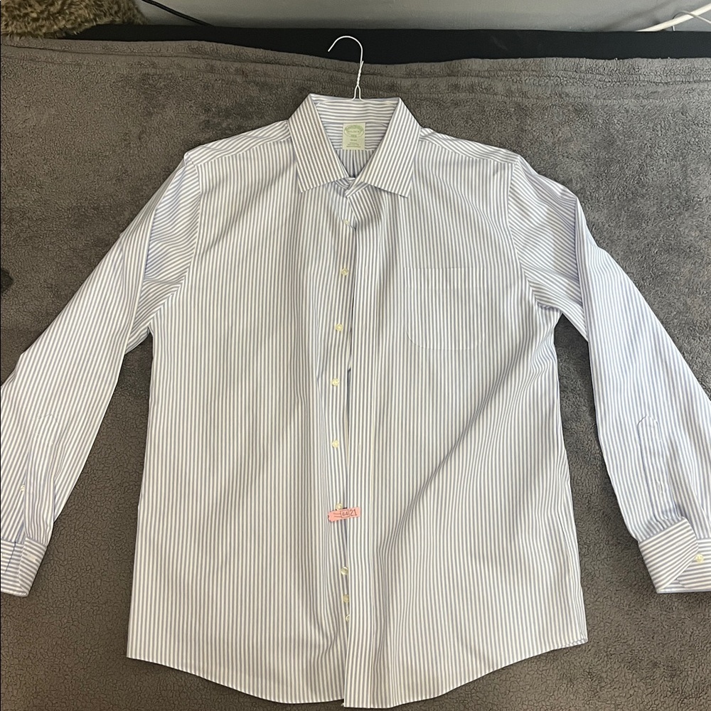 Brooks Brothers Light Blue and White Striped Shirt